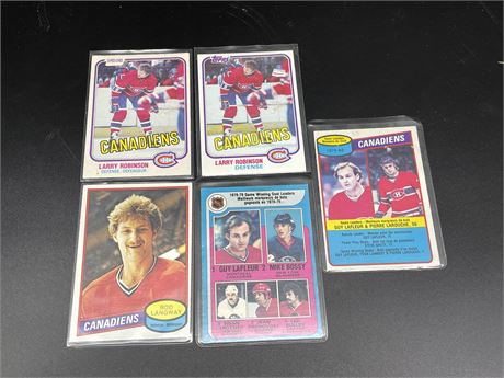 (5) LATE 70’s/EARLY 80’s CARDS