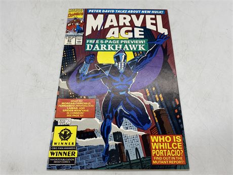 MARVEL AGE #97 PREVIEW APPEARANCE OF DARKHAWK