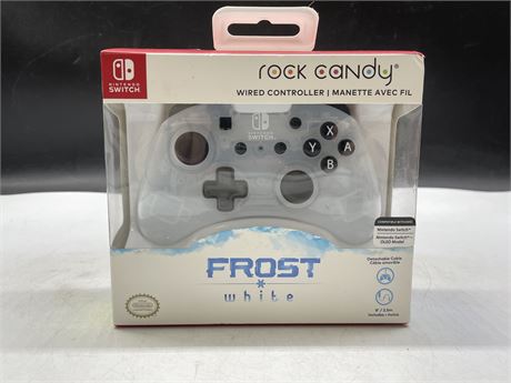 SEALED ROCK CANDY FROST WHITE WIRED NINTENDO SWITCH CONTROLLER