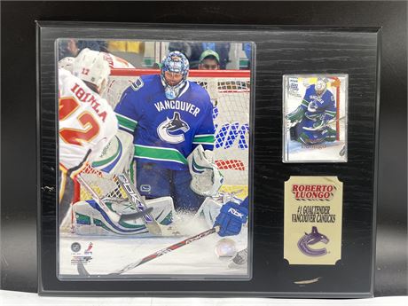 ROBERTO LUONGO FRAMED PHOTO AND CARD 15”x12”