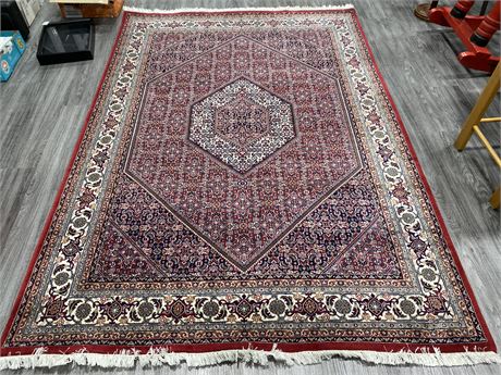 (Appraised $4200)HAND KNOTTED INDIAN WOOL PILE & COTTON BASE RUG