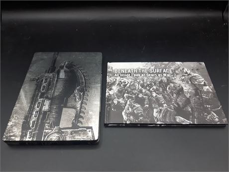 GEARS OF WAR 2 STEELBOOK W/ARTBOOK - XBOX 360 - VERY GOOD CONDITION