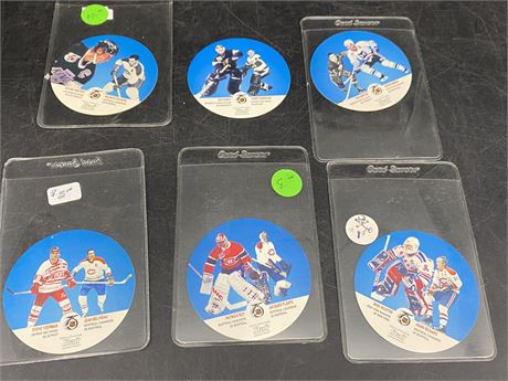 (6) 1991 KRAFT NHL CARDS