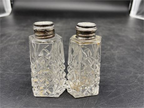 925 STERLING SALT SHAKERS (WEST GERMANY - 3.5” TALL)