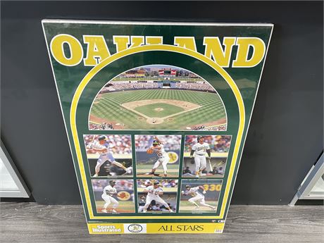 OAKLAND ATHLETICS SPORTS ILLUSTRATED POSTER 23”x35”
