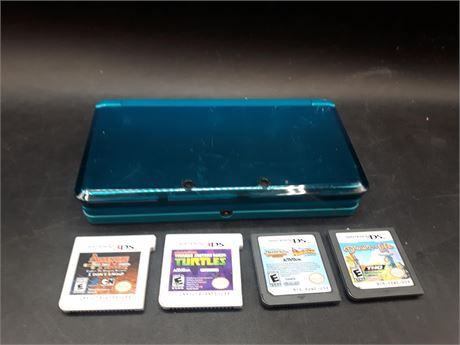 3DS CONSOLE WITH GAMES - TESTED AND WORKING