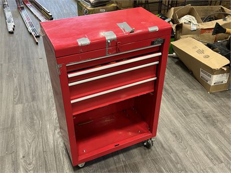 ROLLING TOOLBOX W/CONTENTS (34” tall)