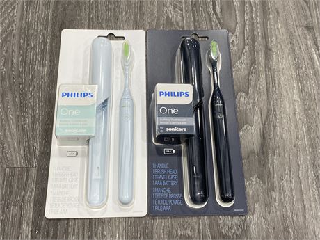 2 NEW PHILLIPS ELECTRIC TOOTH BRUSHES