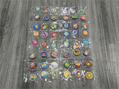 COMPLETE SET OF SIMPSONS POGS