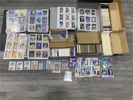 LARGE LOT OF BASEBALL & FOOTBALL CARDS-80’S TO CURRENT