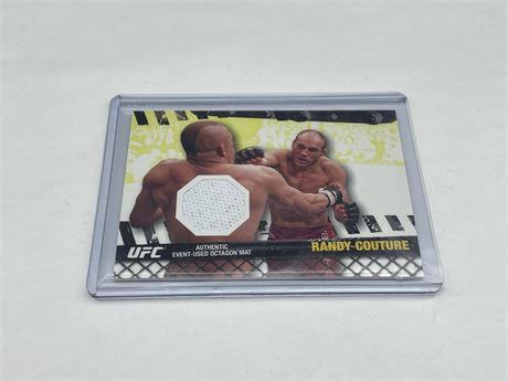 UFC RANDY COUTURE EVENT USED OCTAGON MAT CARD
