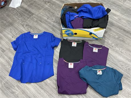 LARGE LOT OF MEDICAL SCRUBS MISC SIZES - LIKE NEW