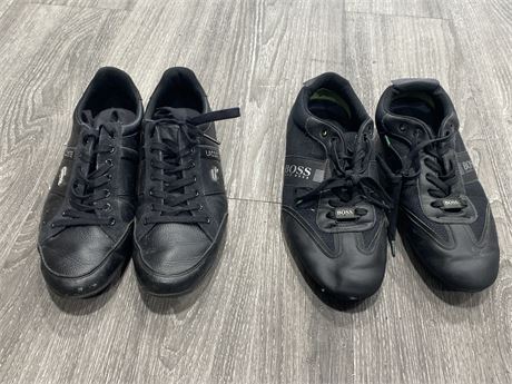 2 PAIRS OF MENS SHOES - HUGO BOSS (SIZE 41) & LACOSTE (SIZE 40.5)