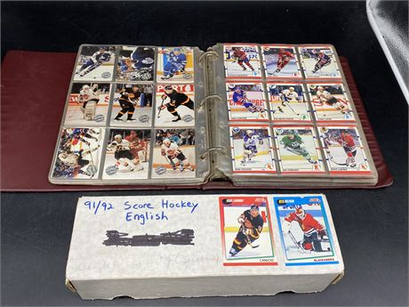 1991/92 FULL SCORE NHL SET & BINDER FULL OF 90’ SCORE & 91’ PROSET CARDS