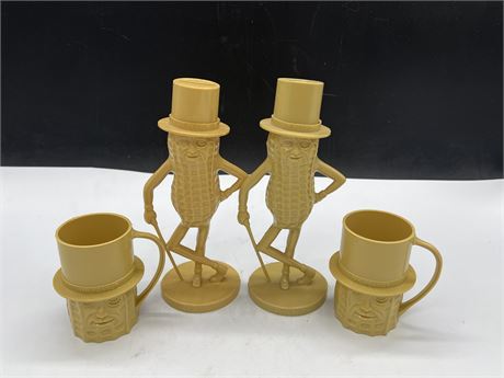 1960’S MR PEANUT COIN BANKS AND CUPS
