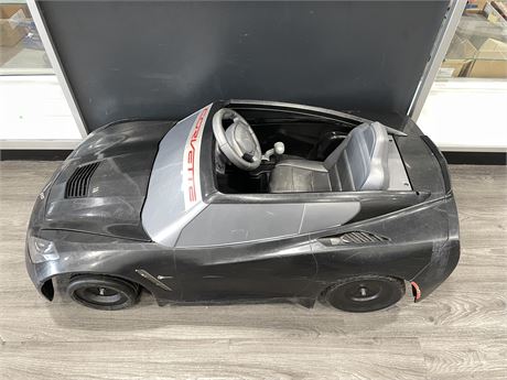 BLACK CORVETTE - WORKS GREAT (WORKS WITH POWER-WHEELS MOTORCYCLE BATTERY)