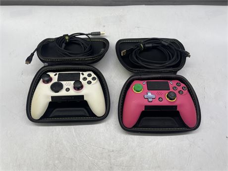 2 3RD PARTY PS4 CONTROLLERS IN CASES