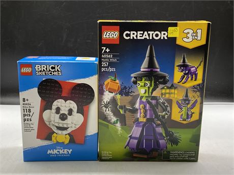 2 NEW LEGO SETS - MICKEY MOUSE & MYSTIC WITCH