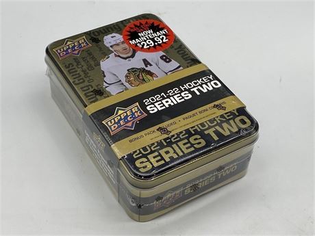 SEALED 2021-22 HOCKEY UPPER DECK SERIES TWO TIN