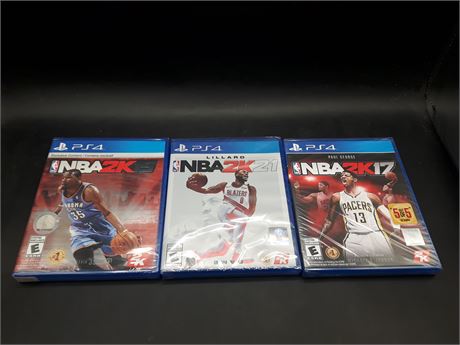 SEALED - 3 NBA GAMES - PS4