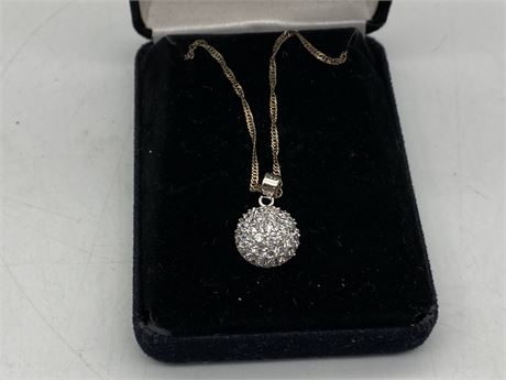 QUALITY STERLING SILVER BALL DROP NECKLACE