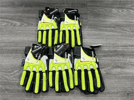 5 PAIRS STOUT GLOVES - SIZE LARGE