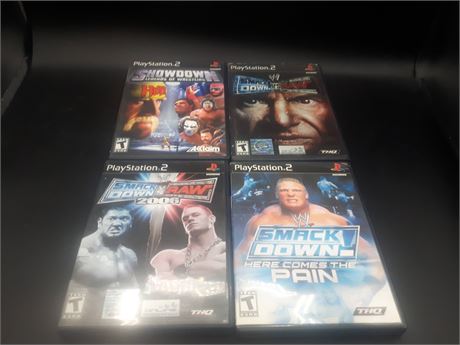 COLLECTION OF WRESTLING GAMES - VERY GOOD CONDITION - PS2