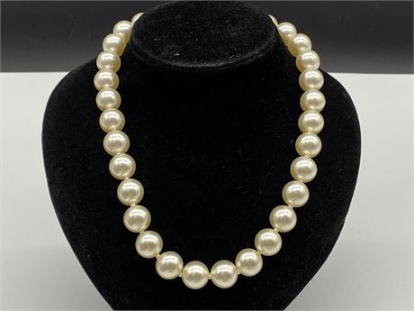 STERLING PEARL NECKLACE (16”)