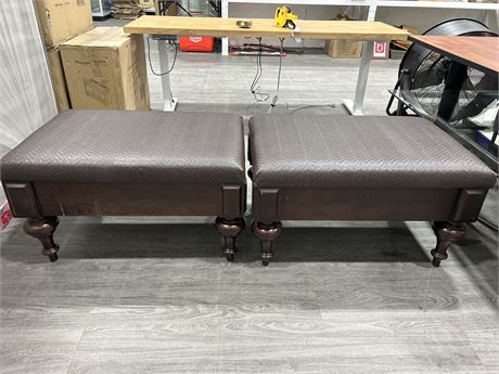 2 WOOD BENCHES/TABLES -