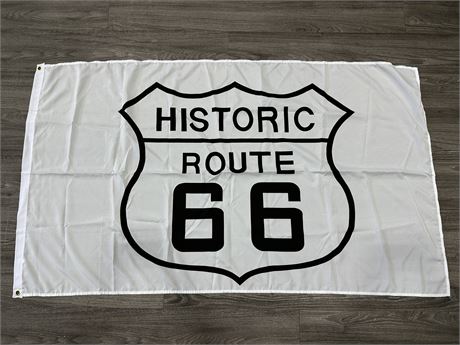 LARGE ROUTE 66 FLAG - CLEAN (61”X35”)