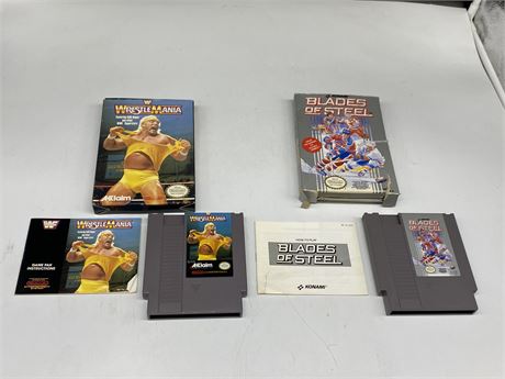 2 NES GAMES W/BOX & INSTRUCTIONS (Boxes in poor condition)