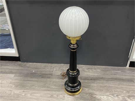 MCM STIFFEL BRASS GLOBE LAMP (29” tall)