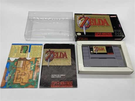 THE LEGEND OF ZELDA A LINK TO THE PAST - SNES COMPLETE W/BOX & MANUAL