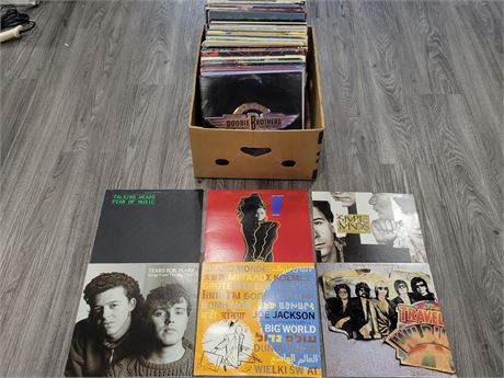 BOX OF 85 RECORDS (most in good condition)