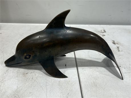 METAL DOLPHIN DECORATION (12” long)
