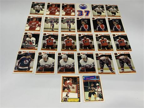 26 MISC 1985 TOPPS STICKER CARDS