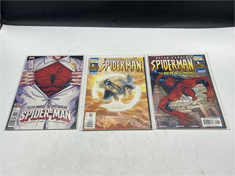 3 SPIDER-MAN FIRST ISSUE COMICS