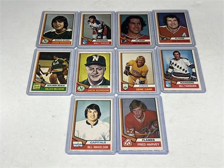 (10) 1974 OPC NHL CARDS