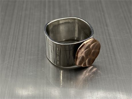 925 STERLING SILVER (Tested) COPPER RING