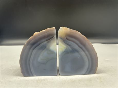 AGATE BOOKENDS - 4”