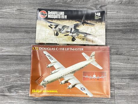 2 AIRPLANE MODEL KITS - COMPLETE 1/48 & 1/72