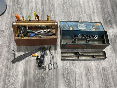 TOOL BOXES W/ASSORTED TOOLS