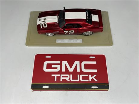 1968 CHEVY CAMARO COLLECTABLE & GMC TRUCK PLATE