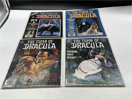 4 THE TOMB OF DRACULA COMIC MAGS