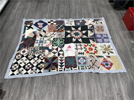 HANDMADE PATCHWORK QUILT OR WALL HANGING (92”x70”)