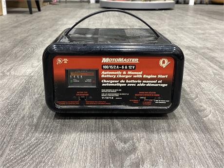 MOTOMASTER AUTOMATIC & MANUAL BATTERY CHARGER WITH ENGINE START