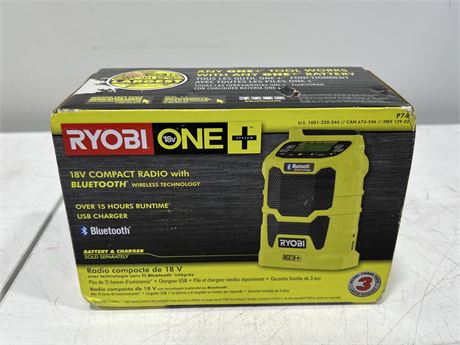 (NEW) RYOBI 18V COMPACT RADIO