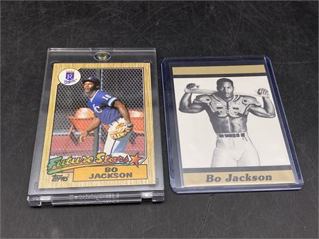 2 ROOKIE BO JACKSON CARDS