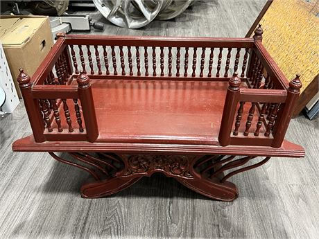 DECORATIVE CARVED WOOD STAND (29” wide)