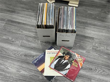 2 BOXES OF RECORDS - MANY SEALED